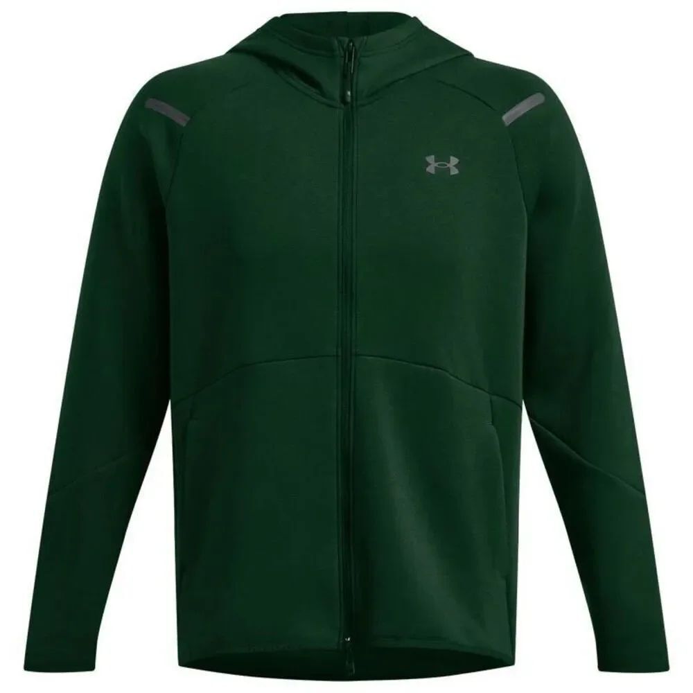 Under Armour Unstoppable Fleece Full Double Zip Jacket Forest Green XL